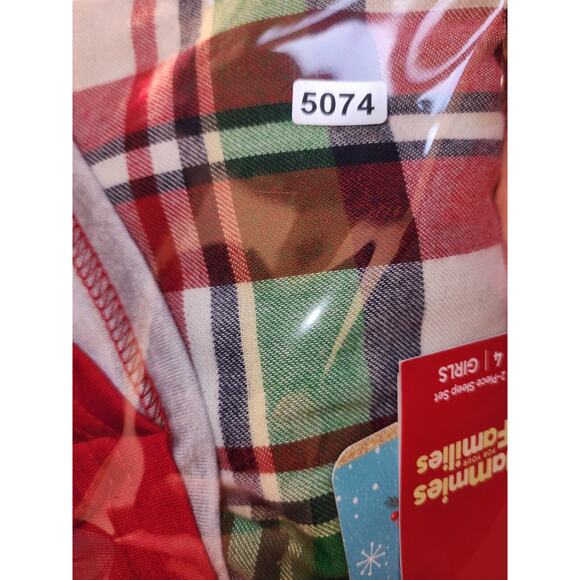 Jammies For Your Families Pajama Set Girls Size 4t 4 Plaid Minnie Mouse 5074 - Picture 5 of 5